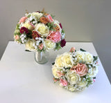 Round Bouquet - Pink & White - Jessica H