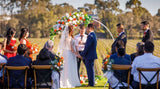 Round Bouquet - Orange & White - Joy Y