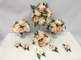 Round Bouquet - Pastel Pink & White - Kelli S