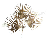 LEA0120 Decorative Gold Fan Palm Leaves 70cm | ARTISTIC GREENERY