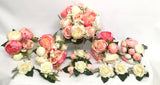 Round Bouquet - Pink & White - Lauren