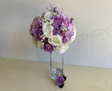 Round Bouquet - Lilac & White - Nargis M