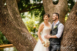 Round Bouquet - Peach & White - Natalie L