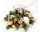 Round Bouquet - Peach & White - Natalie L