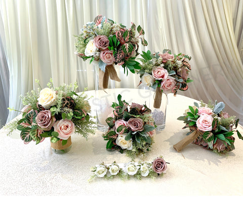 Round Bouquet - Pink & White - Nicola H