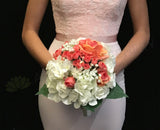 Round Bouquet - Orange & White