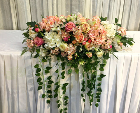 For Hire - Bridal Table Centrepiece (Pink) 100cm