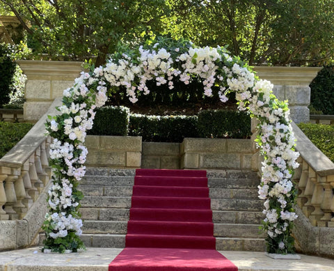 For Hire - Round Arch Decorated With Flowers 260cm Height