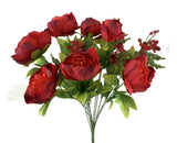 SP0013 Red Silk Peony Ranunculus Bunch 55cm Red | ARTISTIC GREENERY