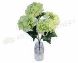SP0033LGRE Hydrangea Bunch 42cm Light Green