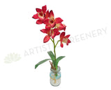 SP0045 Cymbidium Orchid Stem with Leaves 42cm 4 Colours