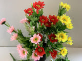 SP0079NEW Gerbera Daisy Bunch 41cm 5 Colours - CLEARANCE