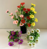 SP0079NEW Gerbera Daisy Bunch 41cm 5 Colours - CLEARANCE