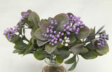SP0199 Seeded Greenery Bunch 32cm Purple / Yellow
