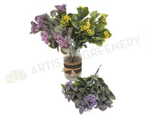 SP0199 Seeded Greenery Bunch 32cm Purple / Yellow