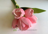 SP0302 Artificial  PU Tulip Bouquet 49cm Orange White Yellow Pink | ARTISTIC GREENERY
