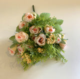 LIGHT PINK - SP0308 Mini Rose Bunch 29cm