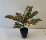 SP0339  Faux Red Croton Plant 33cm Australia Perth Artificial Plants | ARTISTIC GREENERY