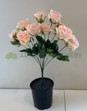 SP0343 Silk Rose Bunch 46cm Pale Pink | ARTISTIC GREENERY