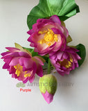 SP0348 Water Lily  / Lotus Flower Bunch 38cm 5 Colours