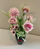 SP0349 Silk Mixed Flower Bunch 29cm 6 Colours | ARTISTIC GREENERY