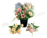 SP0349 Silk Mixed Flower Bunch 29cm 6 Colours | ARTISTIC GREENERY