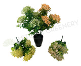 SP0355 Plastic Colourful Lace Flower Bunch with Greenery 30cm 4 Colours | ARTISTIC GREENERY