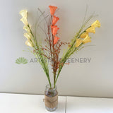 SP0369 Fake Dried-Look Flower - Trumpet Flower 60cm 3 Colours | ARTISTIC GREENERY Perth WA