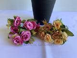 SP0372 Silk Mini Rose with Hydrangea Bunch 30cm 7 Colours | ARTISTIC GREENERY