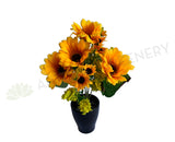 SP0377 Small Silk Sunflower Bunch 32cm Yellow | ARTISTIC GREENERY