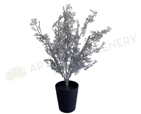 SP0390 Silver Glitter Dusty Miller Bunch 56cm | ARTISTIC GREENERY