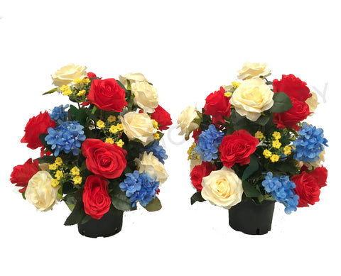 Grave Stone Flowers 40cm - SYM0017
