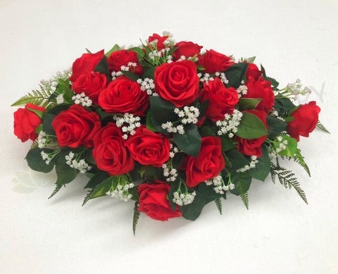 Roses Centrepiece / Casket Spray 70cm & 100cm Long - SYM0019