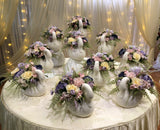 FA1077 - Pastel Colour Arrangement in Swan Vases - Frosina