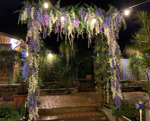 For Hire - Wisteria Arch "Bridgerton Style" for Home Wedding (Code: HI0042) Meg & Josh | ARTISTIC GREENERY