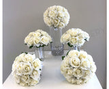 Round Bouquet - White (All Real Touch) - Theodora M